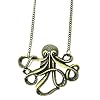 Octopus Necklace Nautical Ocean Sea Monster Fish NF21 Vintage Brass Charm Pendant Fashion Jewelry
