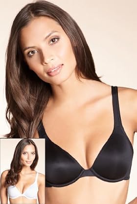 2 Pack Plain Non Padded T Shirt Bras