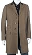 Dolce & Gabbana Men's Full Length Coat with Button Down Collar, Camel