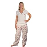 College Concepts New Jersey Devils Women's Broadway Flannel Pant & Tee Set Medium