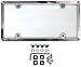 Custom Accessories 90085 Clear Cover License Plate Frame with Chrome ABS Frame Anti-Theft Fasteners