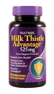 Natrol Milk Thistle Advantage 525 Mg Capsule, 60-Count