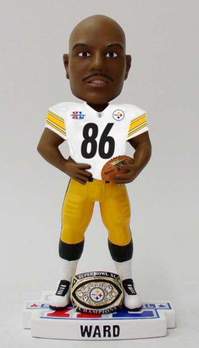 SUPER BOWL XL CHAMP PITTSBURGH STEELERS RARE H.WARD #86 Ring Bobblehead