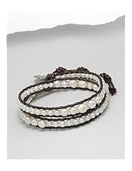 Cotton Fresh Water Pearl Bracelet In Zinc