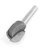 uxcell ラウンドノーズルータビット　丸い鼻のルータービット　グレー切削 6.35mmx15.875mm デュアル フルート