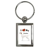I Love My Pointer Key Chain