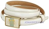 Coach Skinny White Patent Leather Belt 90100WH in Large