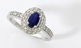 Oval Sapphire and Diamond Ring