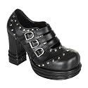 Women's Vampire-08, 3" Platform Heel Buckle Strap Shoes