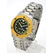 CARRERA Men's Silver-Tone Stainless Steel Watch with Yellow Rotating Bezel. Model: CW520.18.8