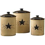 Park Designs Star Vine Canisters (Set of 3), Multicolor