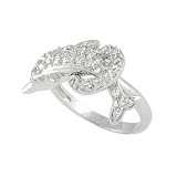 Sterling Silver CZ Dolphin Ring
