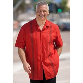KingSize Big & Tall Embroidered Panel Woven Shirt