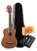Oscar Schmidt by Washburn OU2 Concert Ukulele Bundle with Hard Case, Tuner, and Polishing Cloth - Mahogany Top, Back, and Sides