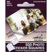 Pioneer Photo Squares Self Adhesive, 500/Pkg, White, 1/2 Inch
