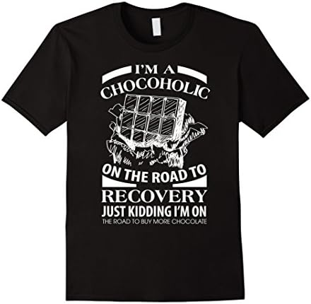 Men's I'm A Chocoholic On The Road To Recovery Medium Black