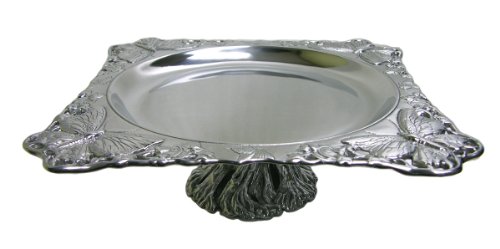 Arthur Court Butterfly 13-Inch Square Footed Server