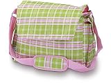 Diaper Bag with XL Changing Pad - Pink Plaid Pattern by Room It Up