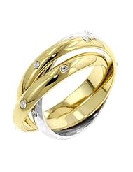 Three Ring Tutone Eternity Set