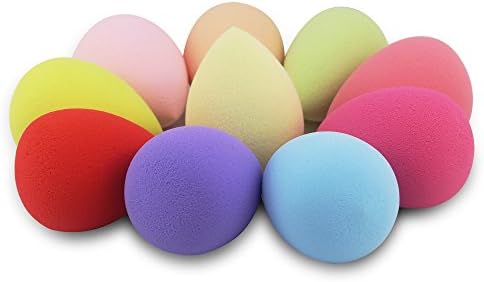 Eoffer Randomly Color Makeup Foundation Sponge Blending Puff Flawless Powder Smooth Cosmetic Make up Tool (style 2, 50pcs)
