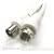 F Connector to Coax Cable 1.5m White