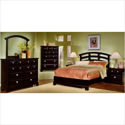 Night and Day Arched Slat Bed Bedroom Set in Cordovan Size: Queen