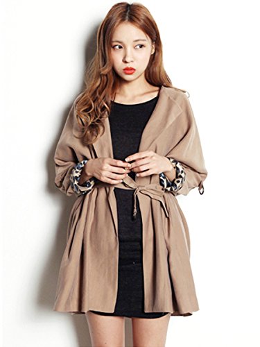 (ノーブランド)オープンルーズコート レディース