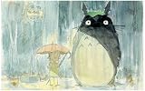 My Neighbor Totoro - BusStop Wet Day - Miyzaki 11x17 Poster