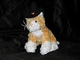 Ganz 4 Halloween Soft Spot Yellow & White Kitten With Hat Plush Toy