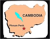 Mouse Pad with map, cambodia, far