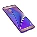 Galaxy Note 7 Case, Bastex Rugged Slim Fit Shockproof Rubberized Plastic Crystal Clear Back Panel Flexible Purple Bumper TPU Case Cover for Samsung Galaxy Note 7