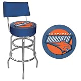 NBA1100-BOB - Charlotte Bobcats NBA Padded Swivel Bar Stool with Back