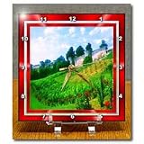 Vineyard Painting - 6x6 Desk Clock