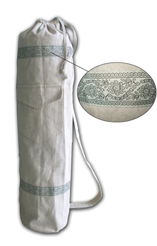 SportingGoods: Indian Pattern Hemp Roomy Yoga Mat Bag
