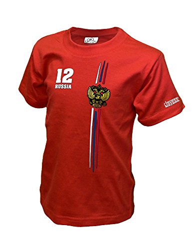 RUSSIA FAN SHIRT – RUSSLAND – EM 2016 – KIDS – ROT – T-SHIRT by Jayess-Kids Gr. 152/164