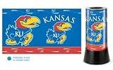Kansas Jayhawks Rotating Desk Lamp graphic design highlights twinkle as the graphic