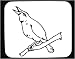 Mouse Pad with black and white, United States, chirp, south, perch, animal, bird