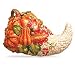 Cornucopia Cookie Jar/Food Storage With Sculpted Gourds, Pumpkins and Fall Leaves For Kitchen And Holiday Decor