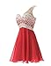 Dresstells® Short Homecoming Dress Beadings One Shoulder Prom Evening Dress