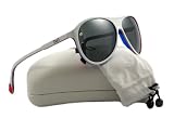DG DD3075 18736G Sunglasses White/Red/White/Blue Gray Silver Mirror Frame With Lens Size 61-13-140