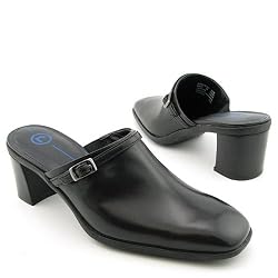 Rockport 'Angelique' Leather Heeled Mule (10M Black)