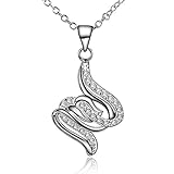 GeorgeLZQ 柔らかな曲線 ネックレス オリジナルペンダント 今流行のお洒落デザインジュエリー ファッション アクセサリー