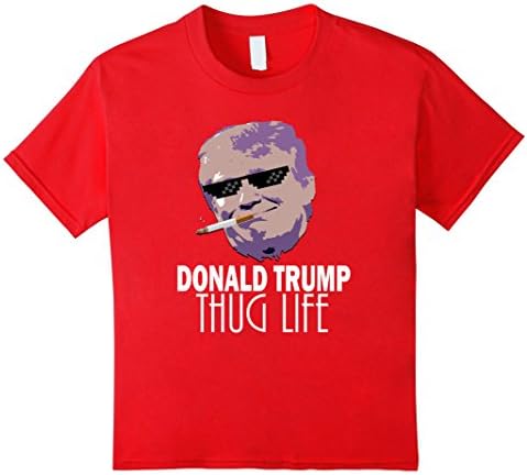 Kids Funny Donald Trump T Shirt Thug Life Political TShirt 8 Red