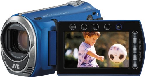 JVC GZ-MS215AEU Camcorder (SD/SDHC-Kartenslot, 39-fach optischer Zoom, 6,9 cm (2,7 Zoll) Display) blau
