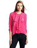 IMAGE OF BCBGMAXAZRIA Women's Lilliana Blouse with Cascade Ruffle and Lace
