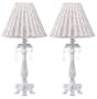 1 Pair 2 Shabby Crystal Table Lamp Shade Lighting Light, Chic