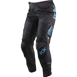 Fox Racing 180 Geo Youth Girls Off-Road Motorcycle Pants w/ Free B&F Heart Sticker Bundle - Black/Pink