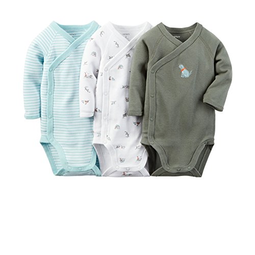 Carter's Baby Boys' 3 Pack Side Snap Bodysuits (Baby)