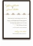 100 Rectangular Wedding Invitations - Coco Lace