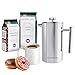 Stainless Steel French Press Coffee Maker Double Wall Insulation Coffee &Tea Brewer Easy Clean And Easy Press By Mixpresso (1L, 34 oz.)